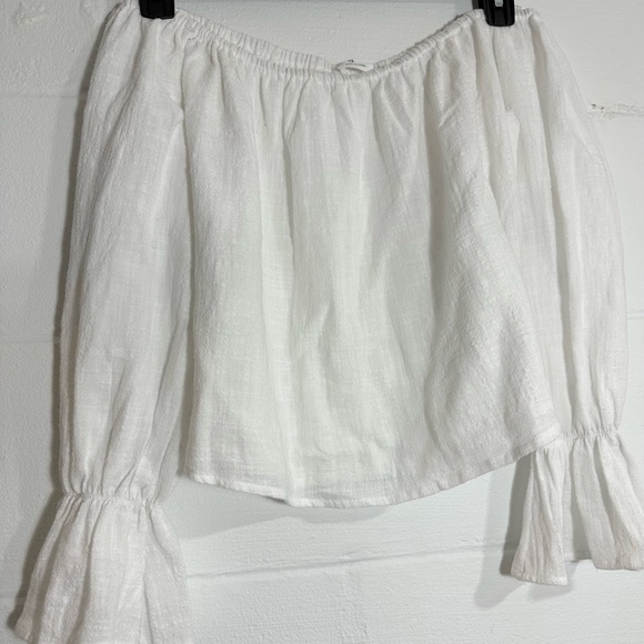 NWT Cotton On Off The Shoulder Linen Top - Picture 11 of 13